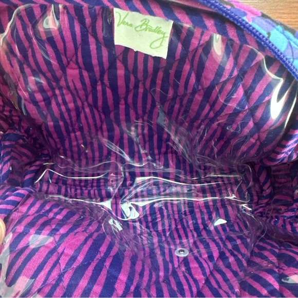 Vera Bradley - Colorful Impressionista Small Zip Cosmetic In EUC About 8x6 In - Picture 4 of 6